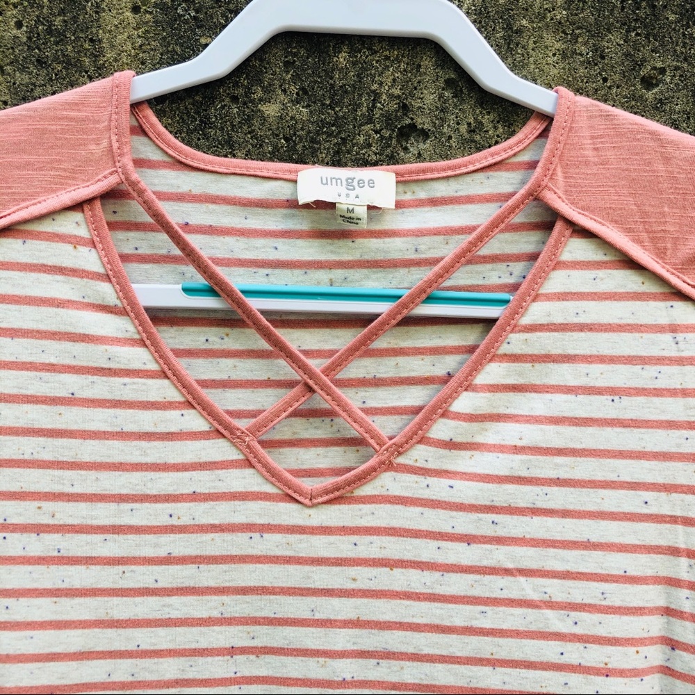 Umgee Pink Striped Dress - Picture 3 of 9